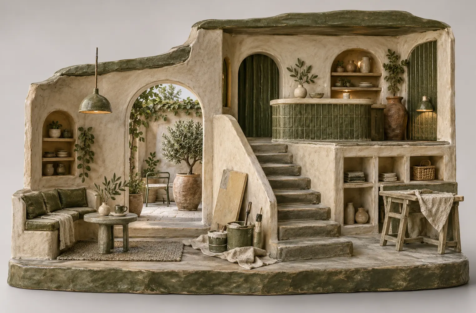 Illustration of hospitality businesses and their working space